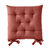 Galette de chaise carrée unie coton bachette - lot de 2 (terracotta)