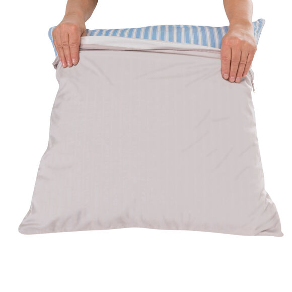 Taie d’oreiller imperméable Tencel® (gris clair)