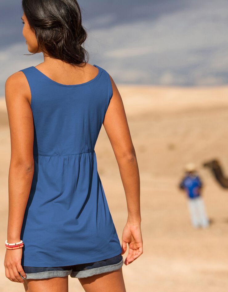 Débardeur macramé (bleu grisé)