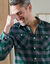Chemise carreaux &eacute;cossais flanelle (vert / gris)