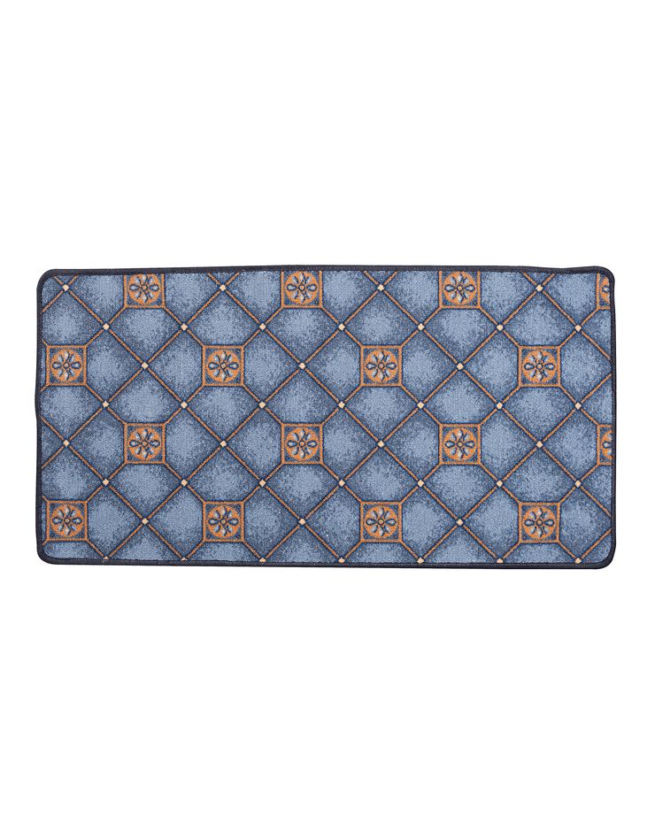 Tapis cuisine motif carrelage (bleu) Tapis cuisine motif carrelage (bleu)