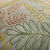 Coussin carr&eacute; velours brod&eacute; "feuilles" (vert)