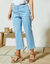Pantacourt droit stretch (bleu)