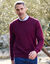 Pull uni col rond (bordeaux)