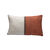 Coussin rectangulaire bicolore  (écru / terracotta)