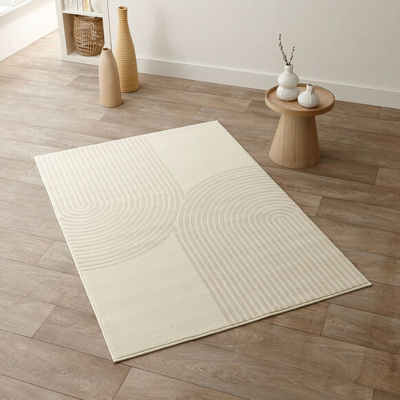 Tapis motif double arche (&eacute;cru)