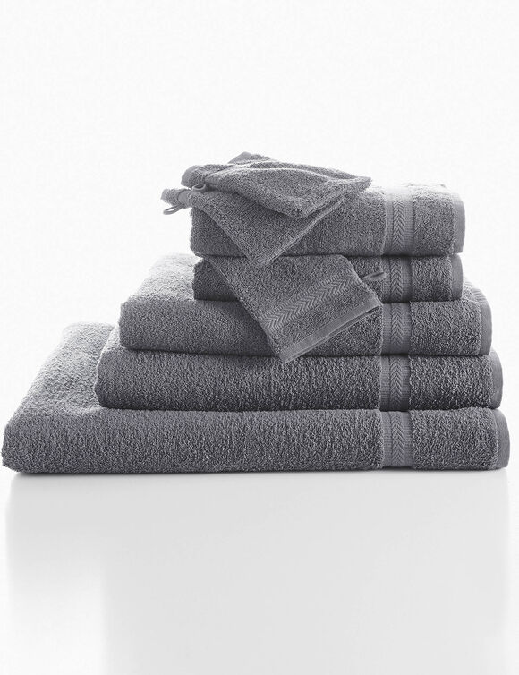 Collection serviettes de bain unies 420 g/m2 confort moelleux (anthracite)