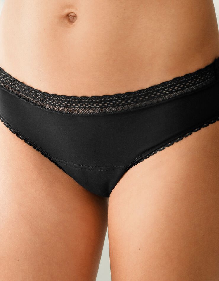 Culotte forme midi menstruelle Belle&Culottée® - coton issu de l'agriculture biologique (noir) Culotte forme midi menstruelle Belle&Culottée® - coton issu de l'agriculture biologique (noir)