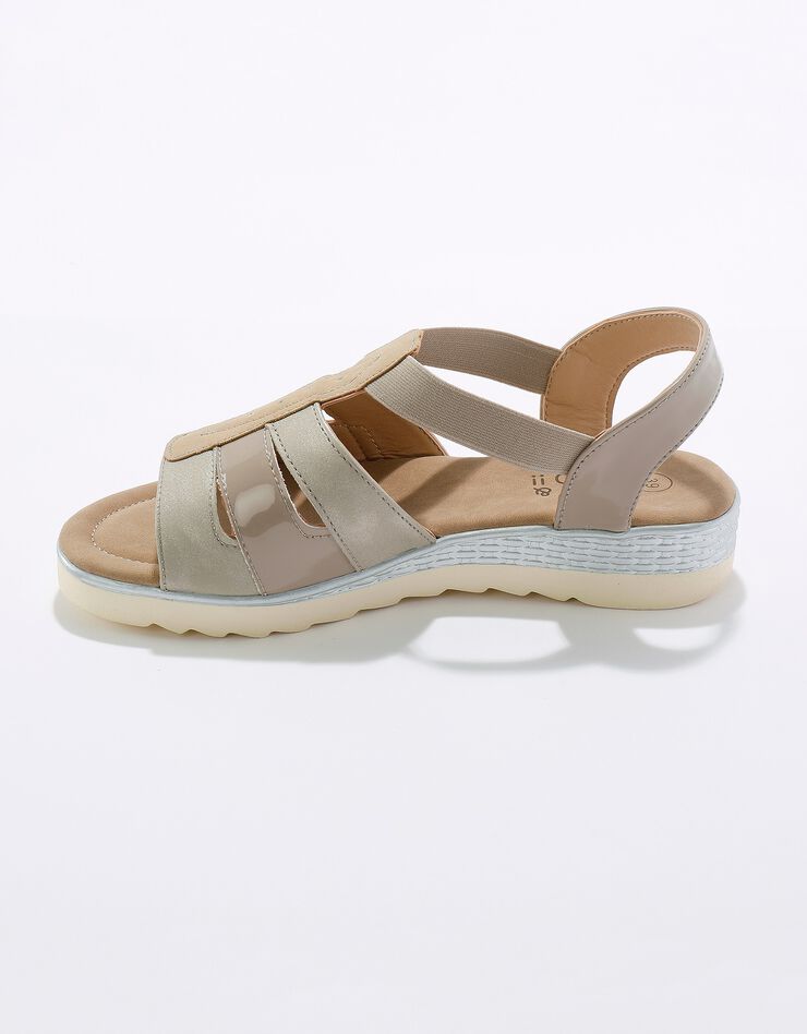 Sandales légères à brides élastiquées (beige) Sandales légères à brides élastiquées (beige)