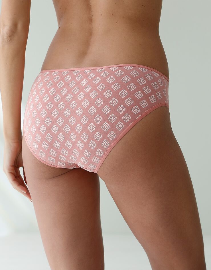 Culotte forme midi en coton extensible imprimées "losanges" – lot de 10 (poudre) Culotte forme midi en coton extensible imprimées "losanges" – lot de 10 (poudre)