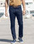 Pantalon 5 poches élastiqué côtés - entrej. 77 cm (marine)