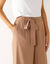 Pantalon raccourci large uni (noisette)