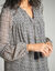 Robe en voile imprimé (marine / beige)