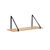 Etagère style industriel métal et bois - L 80 cm (noir/bois)