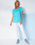 T-shirt imprimé "lettres" (turquoise / lagon)