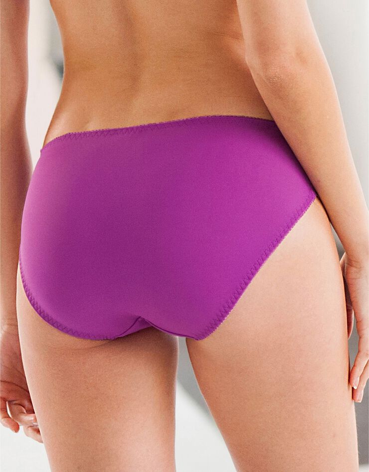 Culotte microfibre et tulle brodé Sienne - lot de 2 (lilas + blanc)