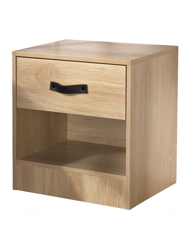 Table de chevet 1 tiroir - 1 niche (naturel)