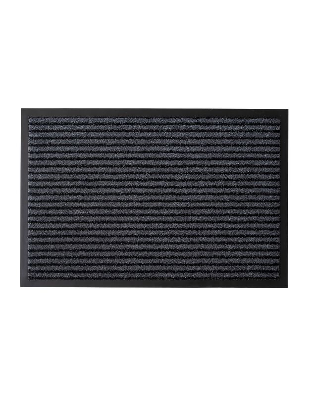 Tapis uni anti-poussière fibre grattante (gris)