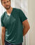 Tee-shirt col V manches courtes - lot de 3 (ch azur + tilleul + vert)