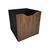 Cube de rangement pliable, fa&ccedil;ade bois MDF (marron)