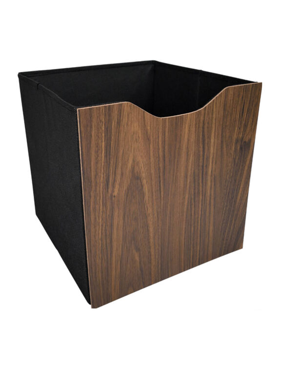 Cube de rangement pliable, fa&ccedil;ade bois MDF (marron)