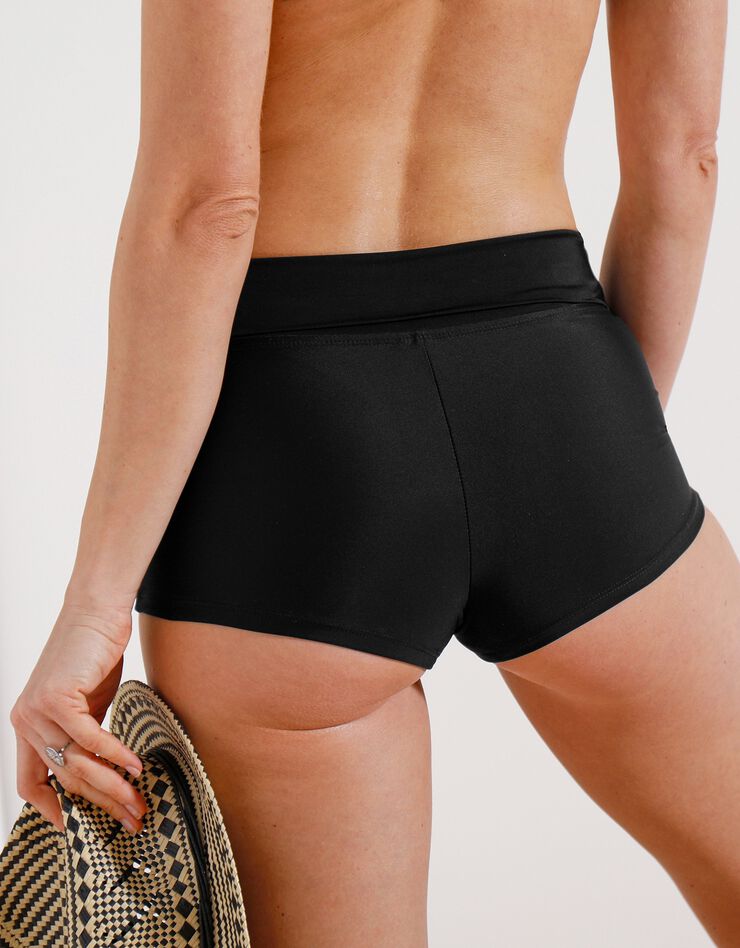 Boxer de bain sculptant - uni (noir)