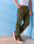 Pantalon cargo gabardine &eacute;lastiqu&eacute; (kaki)