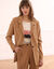 Veste blazer fluide manches longues (caramel)