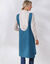 Tablier de cuisine japonais coton uni personnalisable (bleu)