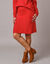 Jupe tricot en maille fantaisie (rouge)