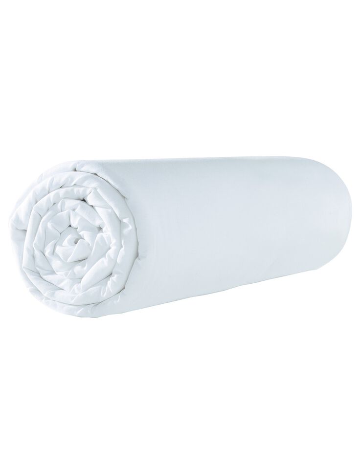 Drap-housse uni coton bonnet 32 cm (blanc)