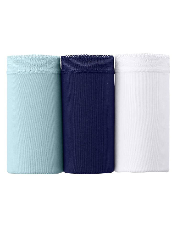 Culotte midi basique - lot de 3 (ciel + marine + ivoire) Culotte midi basique - lot de 3 (ciel + marine + ivoire)