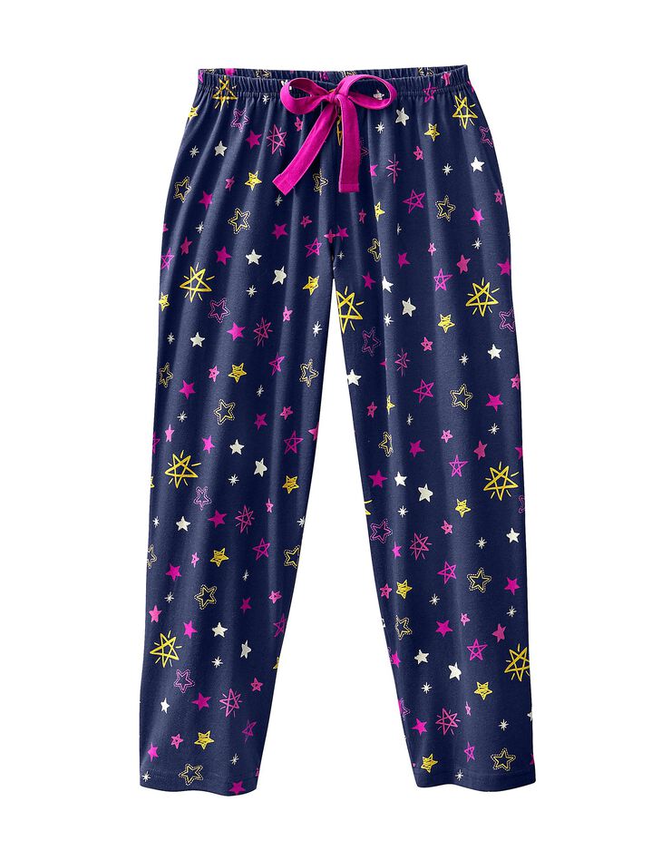 Pantacourt de pyjama imprimé étoiles Estrella - coton (marine)