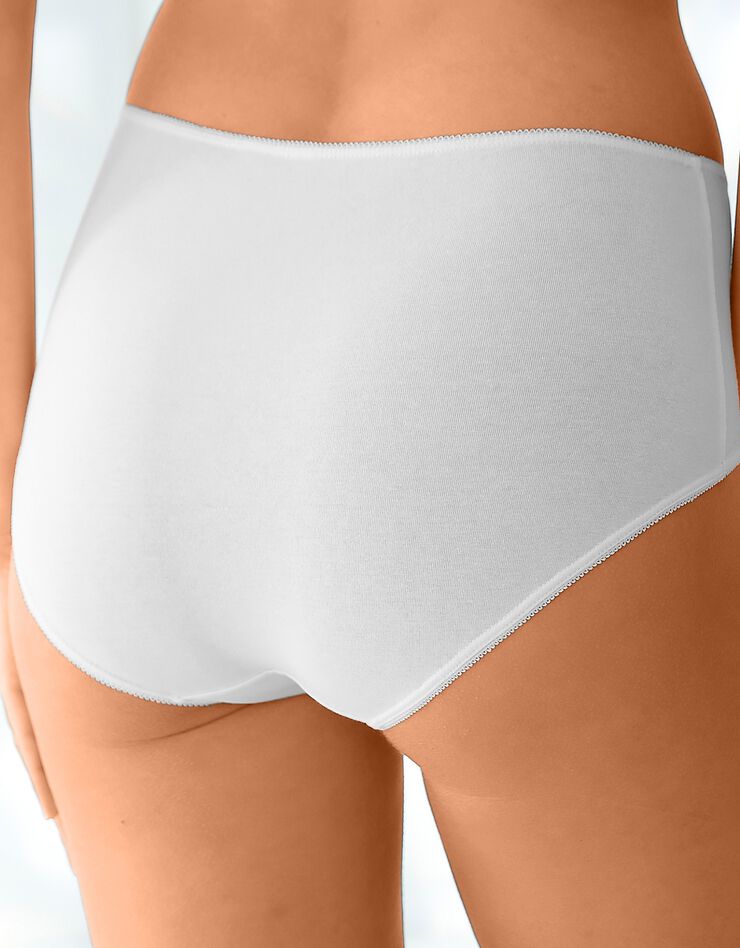 Culotte forme maxi coton stretch - Lot de 4 (nude + blanc) Culotte forme maxi coton stretch - Lot de 4 (nude + blanc)
