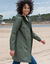 Ciré long imperméable, doublé polaire, polyester recyclé** (kaki)