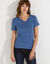 T-shirt manches courtes dentelle (bleu)