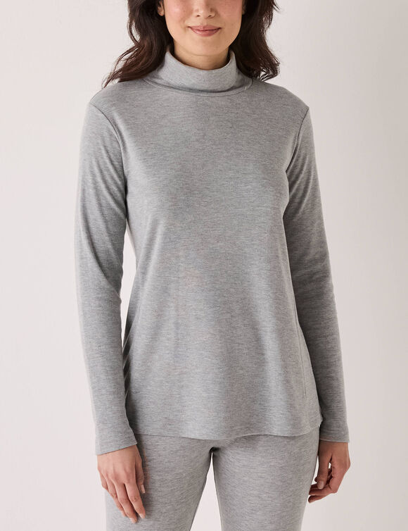 Sous pull thermique - col roul&eacute; (gris chin&eacute;)