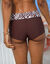 Boxer de bain modulable imprim&eacute; z&egrave;bre (chocolat)