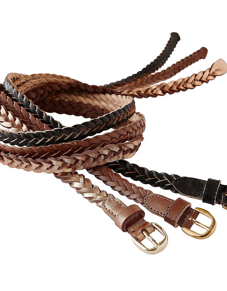 Ceinture tressée cuir (rose dore) Ceinture tressée cuir (rose dore)