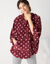 Poncho à capuche, maille polaire toucher peluche (bordeaux / corail) Poncho à capuche, maille polaire toucher peluche (bordeaux / corail)