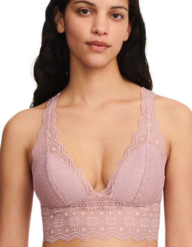 Brassière dentelle stretch avec coques souples Georgia - sans armatures (rose)