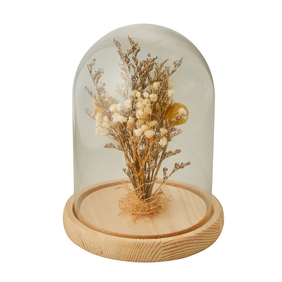 Globe de fleurs séchées (unique)