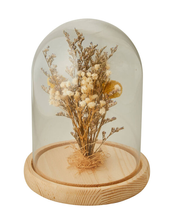 Globe de fleurs séchées (unique)