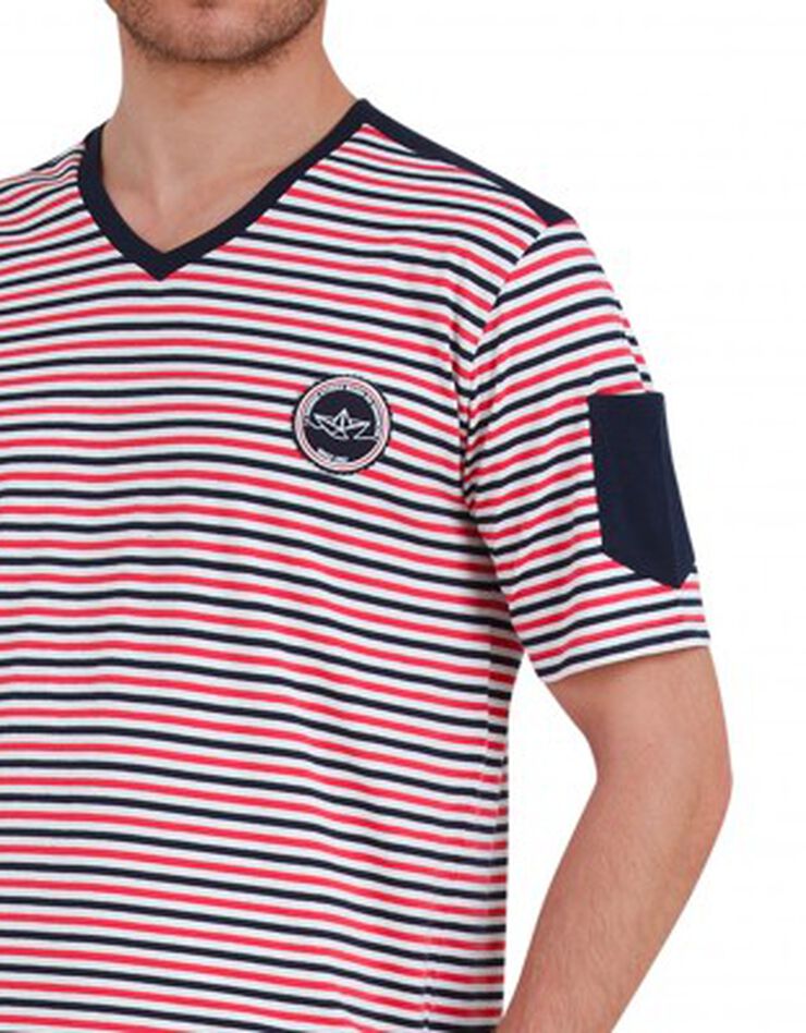 Pyjashort Athéna® rayures (marine / rouge) Pyjashort Athéna® rayures (marine / rouge)