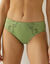 Culotte brodée forme midi coton uni Olbia - lot de 2 (vert)