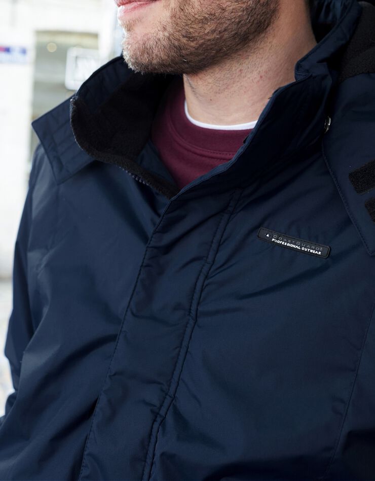 Parka imperméable doublée polaire à capuche (marine) Parka imperméable doublée polaire à capuche (marine)