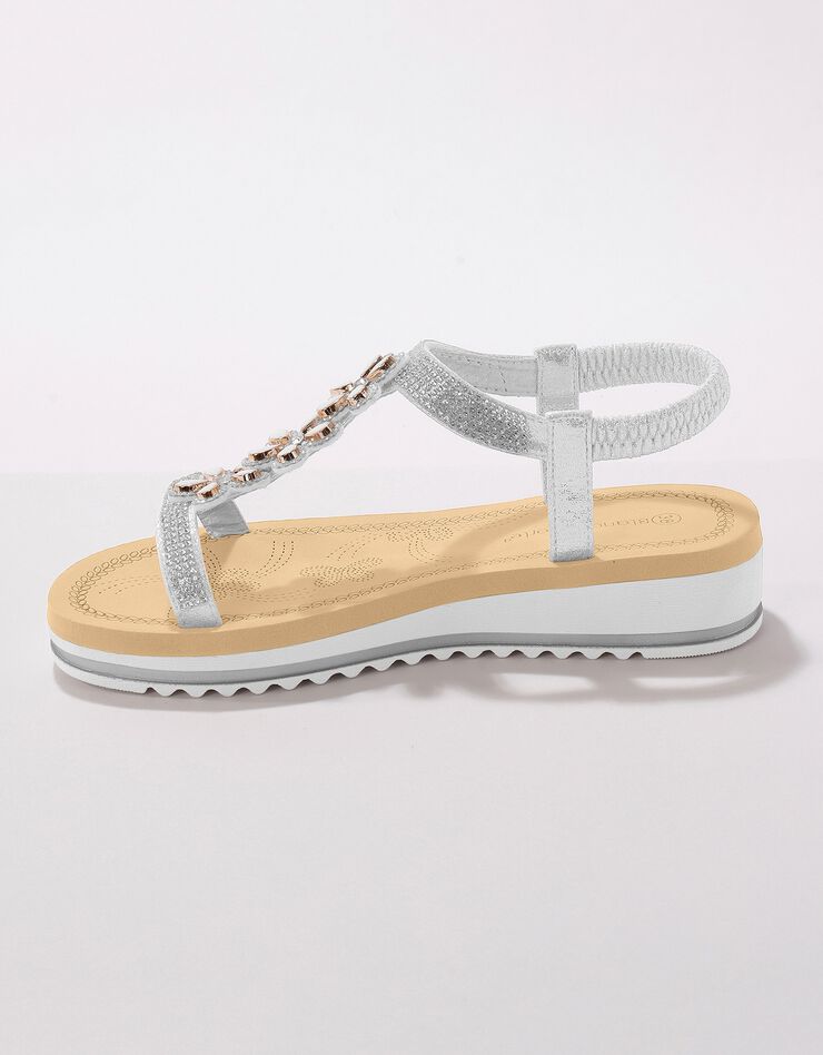 Sandales-bijou compensées - gris (gris) Sandales-bijou compensées - gris (gris)