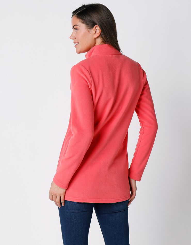 Veste polaire zippée manches longues (corail foncé) Veste polaire zippée manches longues (corail foncé)