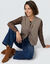Gilet oversize &agrave; nouettes, sans manches (taupe chin&eacute;)