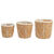 Panier cache-pots gigogne - lot de 3 (paille)